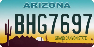 AZ license plate BHG7697