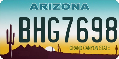 AZ license plate BHG7698