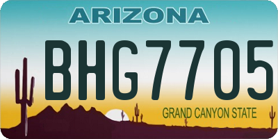 AZ license plate BHG7705