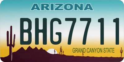 AZ license plate BHG7711