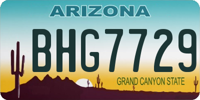 AZ license plate BHG7729