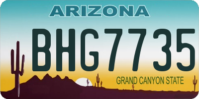 AZ license plate BHG7735