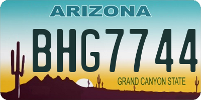 AZ license plate BHG7744