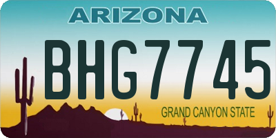 AZ license plate BHG7745