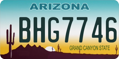 AZ license plate BHG7746