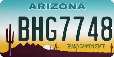 AZ license plate BHG7748