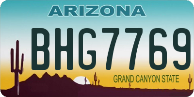 AZ license plate BHG7769