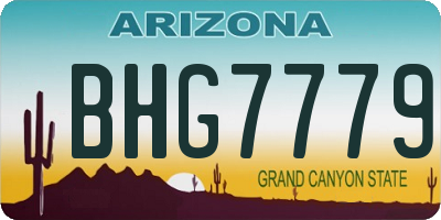 AZ license plate BHG7779