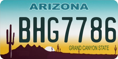 AZ license plate BHG7786