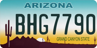 AZ license plate BHG7790