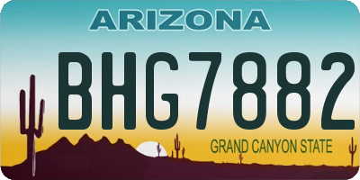 AZ license plate BHG7882