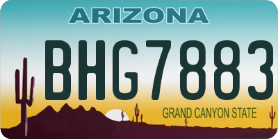 AZ license plate BHG7883