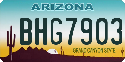 AZ license plate BHG7903