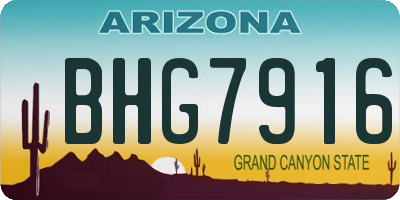 AZ license plate BHG7916