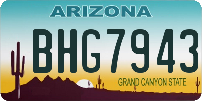 AZ license plate BHG7943
