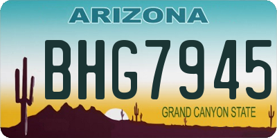 AZ license plate BHG7945