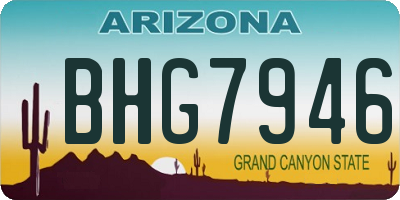 AZ license plate BHG7946