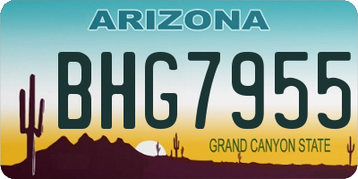 AZ license plate BHG7955