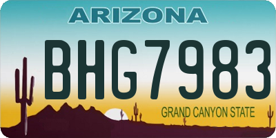 AZ license plate BHG7983