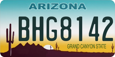 AZ license plate BHG8142
