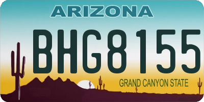 AZ license plate BHG8155