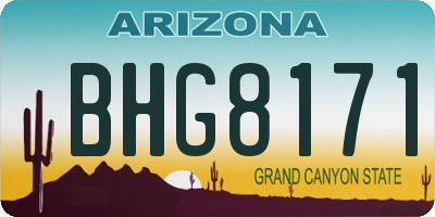 AZ license plate BHG8171