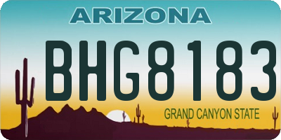 AZ license plate BHG8183
