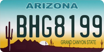 AZ license plate BHG8199