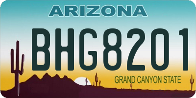 AZ license plate BHG8201