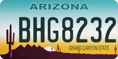 AZ license plate BHG8232