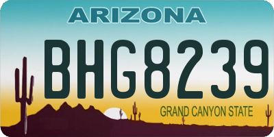 AZ license plate BHG8239