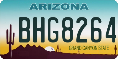 AZ license plate BHG8264
