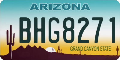 AZ license plate BHG8271