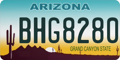 AZ license plate BHG8280