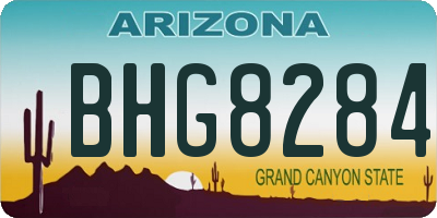 AZ license plate BHG8284