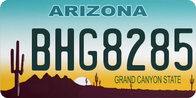 AZ license plate BHG8285