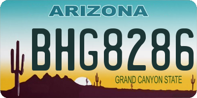 AZ license plate BHG8286