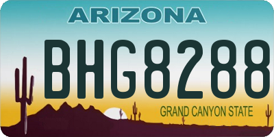 AZ license plate BHG8288