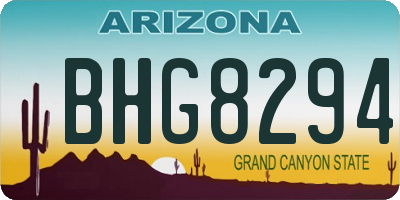 AZ license plate BHG8294