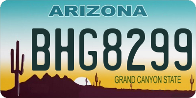 AZ license plate BHG8299