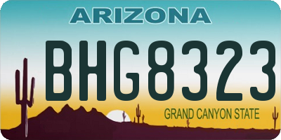 AZ license plate BHG8323