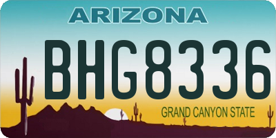 AZ license plate BHG8336
