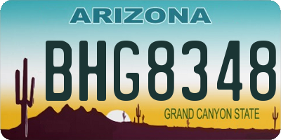 AZ license plate BHG8348