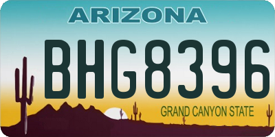AZ license plate BHG8396