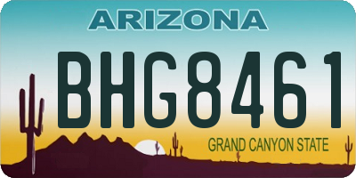 AZ license plate BHG8461