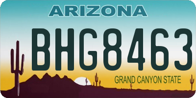 AZ license plate BHG8463
