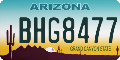 AZ license plate BHG8477