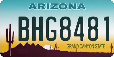 AZ license plate BHG8481