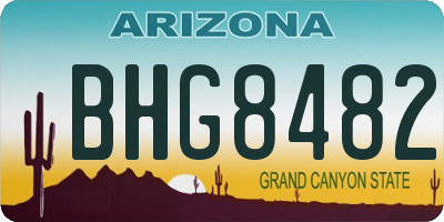 AZ license plate BHG8482