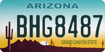 AZ license plate BHG8487